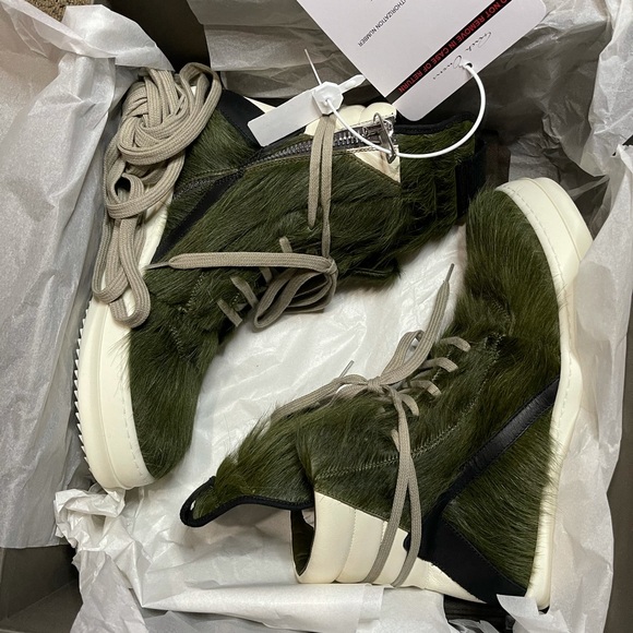 Rick Owens FW21 Geobasket in Long Pony Hair - Picture 4 of 13